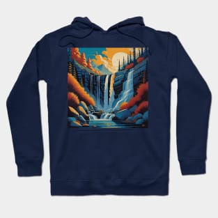 Beautiful paint of waterfall Hoodie